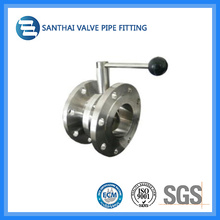 Hot Sale Stainless Steel Material Sanitary Flange Butterfly Valve